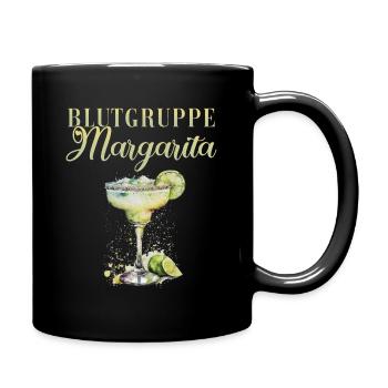 Groupe sanguin Margarita Tequila Enterrement de vie de garçon - Mug uni - noir - Droite