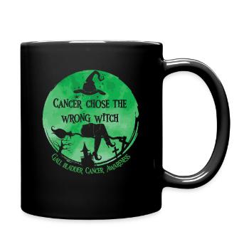 Krebs Hexe Grün Gallenblasenkrebs - Tasse einfarbig - Schwarz - Rechts