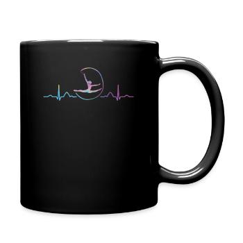 Gymnaste avec bande de gymnastique rythmique - Mug uni - noir - Droite