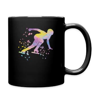 Speed skater Sportswoman Speed Skating - Full Colour Mug - black - Right