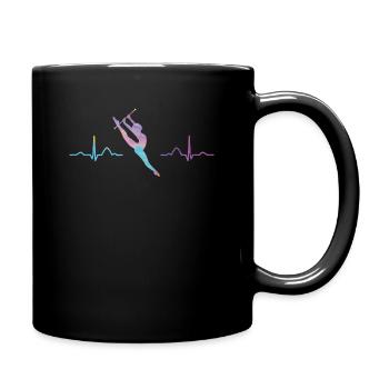 RytGymnastics Bar Ekg Rhythmic Gymnastics - Full Colour Mug - black - Right