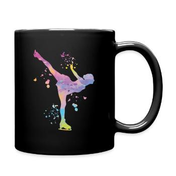 Eiskunstläufer Schlittschuhlaufen Eiskunstlauf - Tasse einfarbig - Schwarz - Rechts