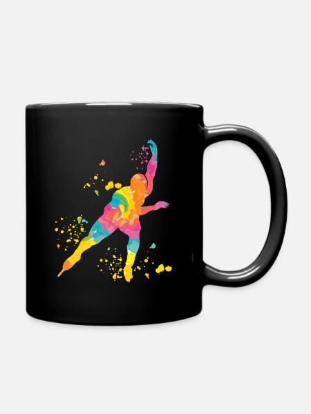 Eisschnellläufer Sportlerin Eisschnelllauf - Tasse einfarbig - Schwarz