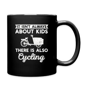 Cargo Bike Parents Bicycle Cargobike - Full Colour Mug - black - Right