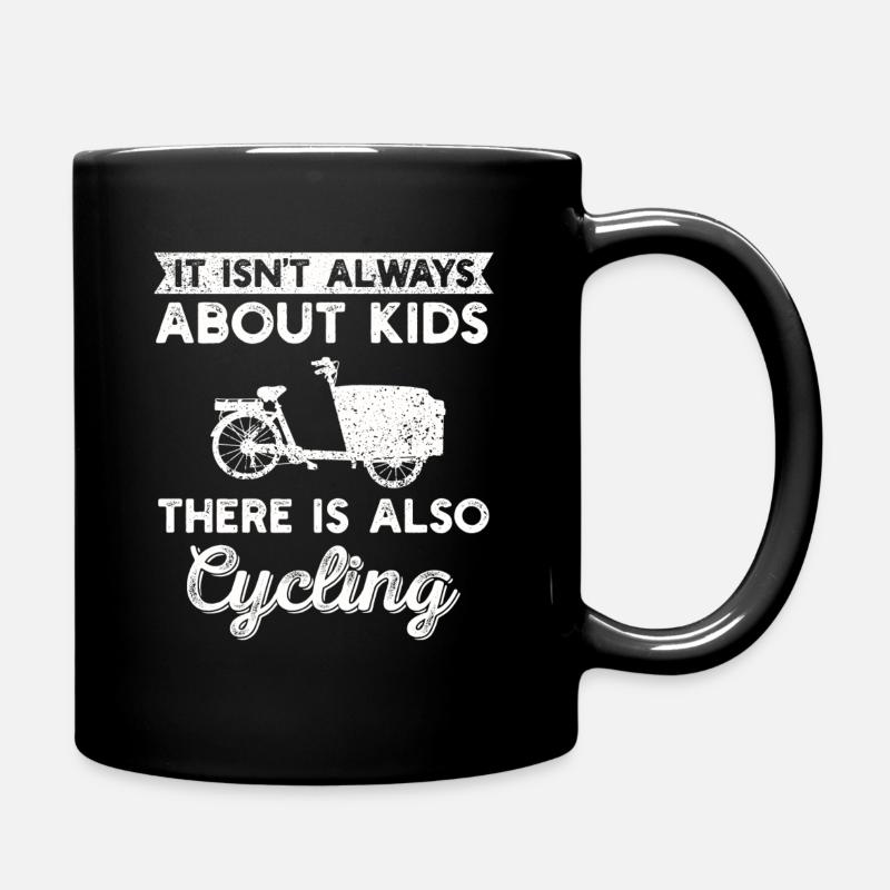 Cargo Bike Eltern Fahrrad Cargobike - Tasse einfarbig - Schwarz
