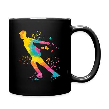 Eiskunstläufer Schlittschuhlaufen Eiskunstlauf - Tasse einfarbig - Schwarz - Rechts