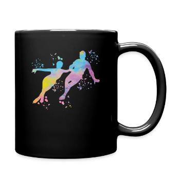 Eiskunstläufer Schlittschuhlaufen Eiskunstlauf - Tasse einfarbig - Schwarz - Rechts