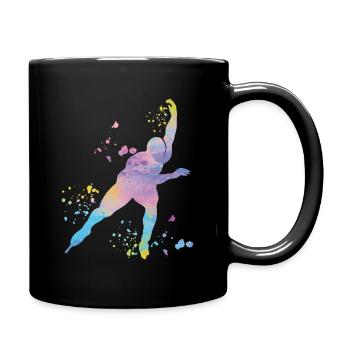 Speed skater Sportswoman Speed Skating - Full Colour Mug - black - Right