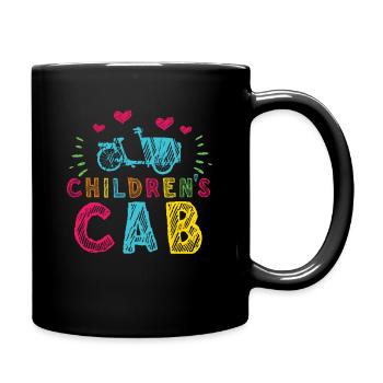 Cargo Kindertaxi Retro Cargo Fahrrad Cargobike - Tasse einfarbig - Schwarz - Rechts