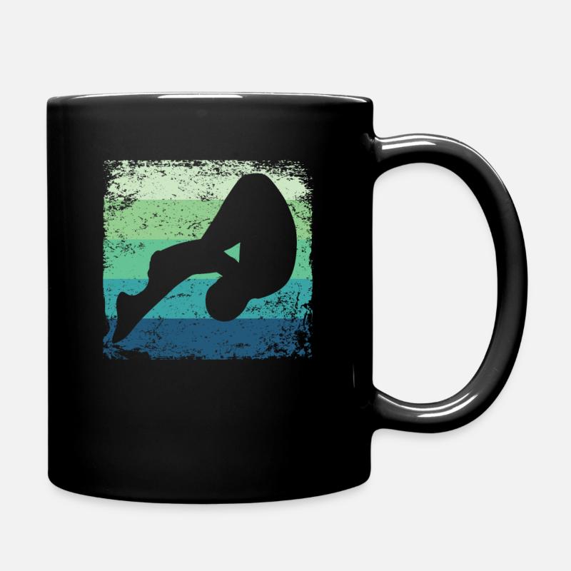 Diving, Artistic Jumping, Synchronized Diving - Full Colour Mug - black