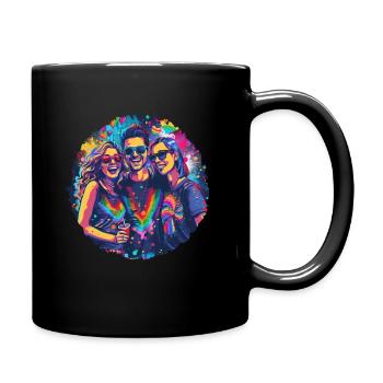 Rainbow Connection Embrace, Happy Pride - Tasse einfarbig - Schwarz - Rechts