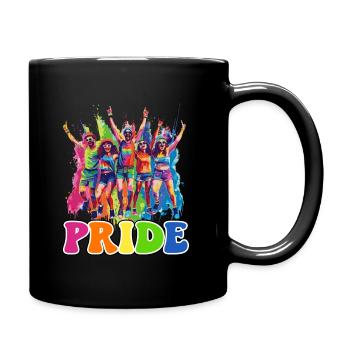 Rainbow Connection Embrace, Happy Pride - Tasse einfarbig - Schwarz - Rechts