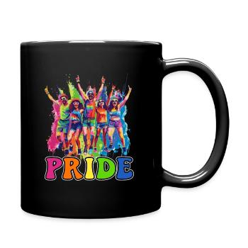 Rainbow Connection Embrace, Happy Pride - Tasse einfarbig - Schwarz - Rechts