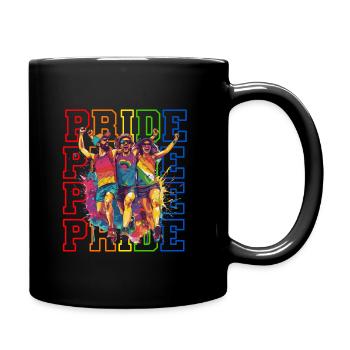 Rainbow Connection Embrace, Happy Pride - Tasse einfarbig - Schwarz - Rechts