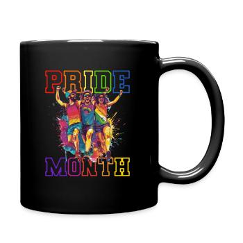 Rainbow Connection Embrace, Happy Pride - Tasse einfarbig - Schwarz - Rechts