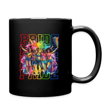 Rainbow Connection Embrace, Happy Pride - Tasse einfarbig - Schwarz - Rechts