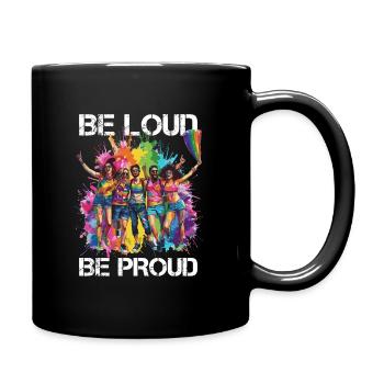 Rainbow Connection Embrace, Happy Pride - Tasse einfarbig - Schwarz - Rechts