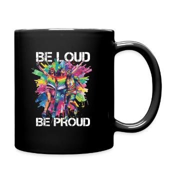 Rainbow Connection Embrace, Happy Pride - Tasse einfarbig - Schwarz - Rechts