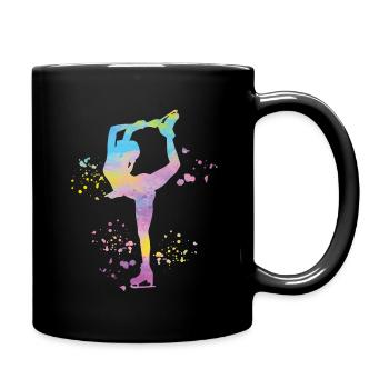 Eiskunstläufer Schlittschuhlaufen Eiskunstlauf - Tasse einfarbig - Schwarz - Rechts