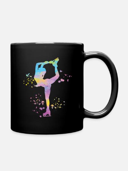 Eiskunstläufer Schlittschuhlaufen Eiskunstlauf - Tasse einfarbig - Schwarz