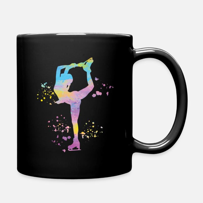 Eiskunstläufer Schlittschuhlaufen Eiskunstlauf - Tasse einfarbig - Schwarz