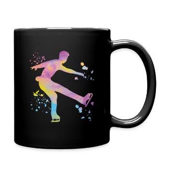 Eiskunstläufer Schlittschuhlaufen Eiskunstlauf - Tasse einfarbig - Schwarz - Rechts