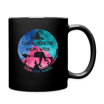 Le cancer a choisi la mauvaise sorcière Cancer de la thyroïde - Mug uni - noir - Droite
