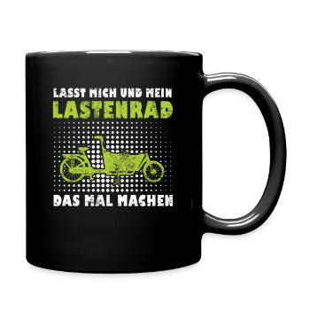 Cargo Bike Retro Cargo Bike Cargobike - Full Colour Mug - black - Right