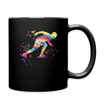 Speed skater Sportswoman Speed Skating - Full Colour Mug - black - Right