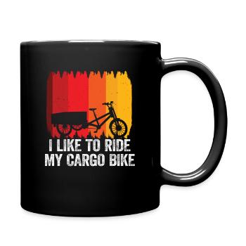 J’aime faire du vélo cargo Cargobike - Mug uni - noir - Droite