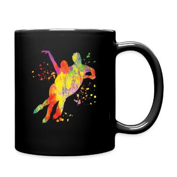 Eiskunstläufer Schlittschuhlaufen Eiskunstlauf - Tasse einfarbig - Schwarz - Rechts