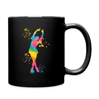 Eiskunstläufer Schlittschuhlaufen Eiskunstlauf - Tasse einfarbig - Schwarz - Rechts