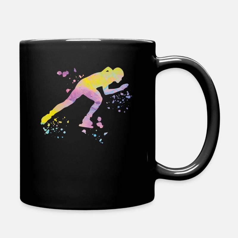 Eisschnellläufer Sportlerin Eisschnelllauf - Tasse einfarbig - Schwarz