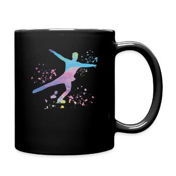 Eiskunstläufer Schlittschuhlaufen Eiskunstlauf - Tasse einfarbig - Schwarz - Rechts