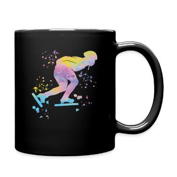 Speed skater Sportswoman Speed Skating - Full Colour Mug - black - Right