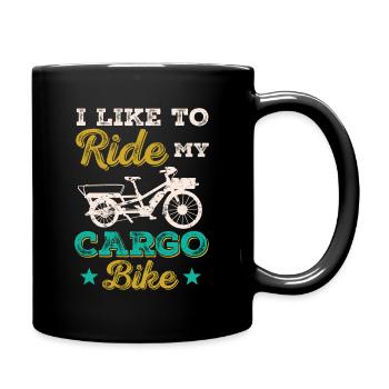 J’aime faire du vélo cargo Cargobike - Mug uni - noir - Droite