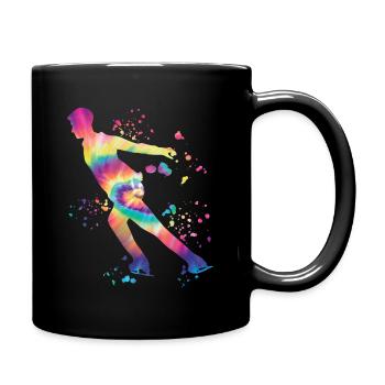 Eiskunstläufer Schlittschuhlaufen Eiskunstlauf - Tasse einfarbig - Schwarz - Rechts
