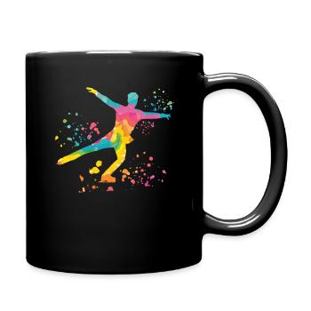 Eiskunstläufer Schlittschuhlaufen Eiskunstlauf - Tasse einfarbig - Schwarz - Rechts