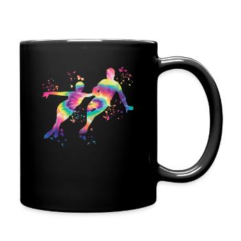 Eiskunstläufer Schlittschuhlaufen Eiskunstlauf - Tasse einfarbig - Schwarz - Rechts