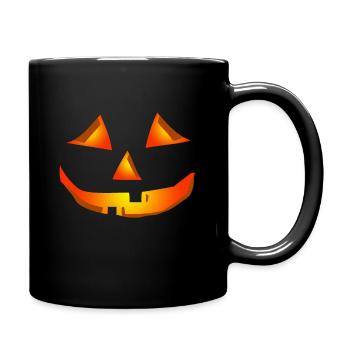 Happy Halloween Pumpkin Face - Full Colour Mug - black - Right