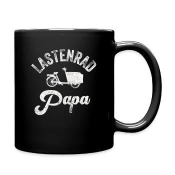 Lastenrad Papa Retro Fahhrad Cargobike - Tasse einfarbig - Schwarz - Rechts