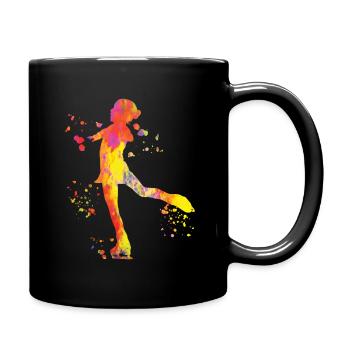 Eiskunstläufer Schlittschuhlaufen Eiskunstlauf - Tasse einfarbig - Schwarz - Rechts