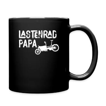 Lastenrad Papa Retro Fahhrad Cargobike - Tasse einfarbig - Schwarz - Rechts