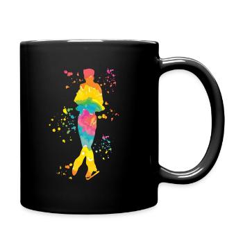 Eiskunstläufer Schlittschuhlaufen Eiskunstlauf - Tasse einfarbig - Schwarz - Rechts