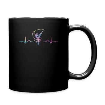 Gymnaste avec bande de gymnastique rythmique - Mug uni - noir - Droite