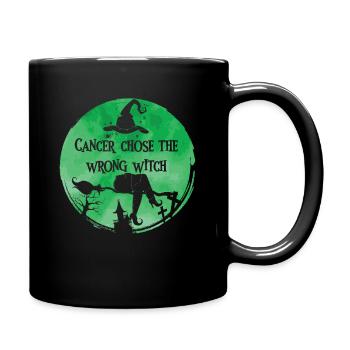 Krebs Hexe Grün Gallenblasenkrebs - Tasse einfarbig - Schwarz - Rechts