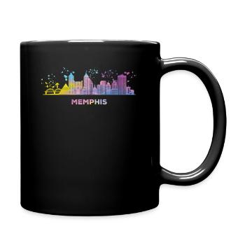 Memphean Skyline Memphis - Tasse einfarbig - Schwarz - Rechts