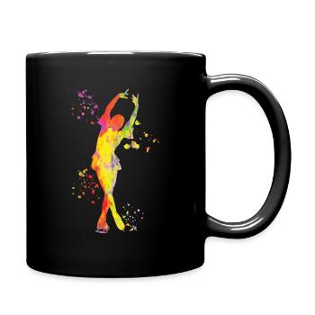Eiskunstläufer Schlittschuhlaufen Eiskunstlauf - Tasse einfarbig - Schwarz - Rechts