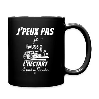 Travail à l’Hectare - Mug uni - noir - Droite