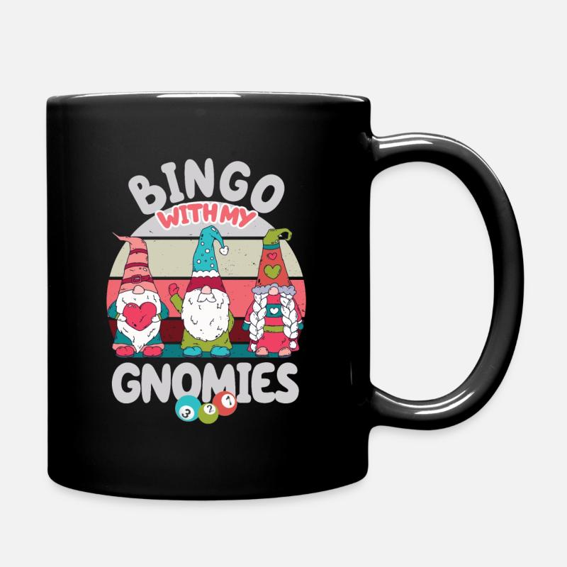 Bingo Mit Meinen Gnomies Lustiges Bingo - Tasse einfarbig - Schwarz
